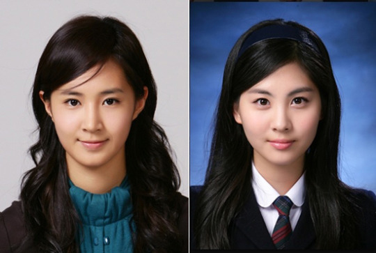 少女時代のユリ、ソヒョン 完全無欠の証明写真画像