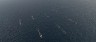 巡洋艦行進