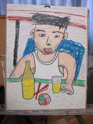 1990年？　子供が描いたお父さん