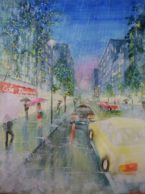 2020年5月　雨の街角