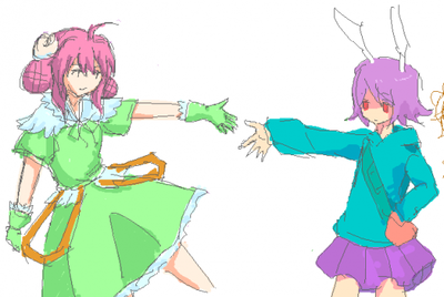にせさんと！（ゆゆこさん＆偽うさぎ）