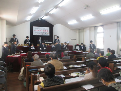 今治教会にて広島三育学院高校ハンドベル演奏　その３