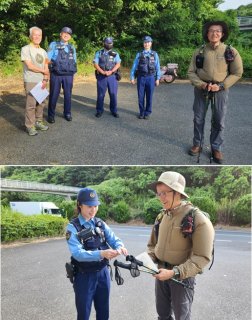 茶臼山「山の日」ビラ配り画像