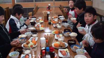 雫石Ｊｒ強化合宿１日目　　　夕食