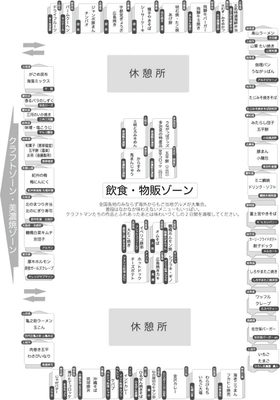 土岐クラフトフェア2012 飲食・物販ゾーン案内図