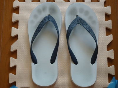 Flip Flops_White＆Navy Blue-2